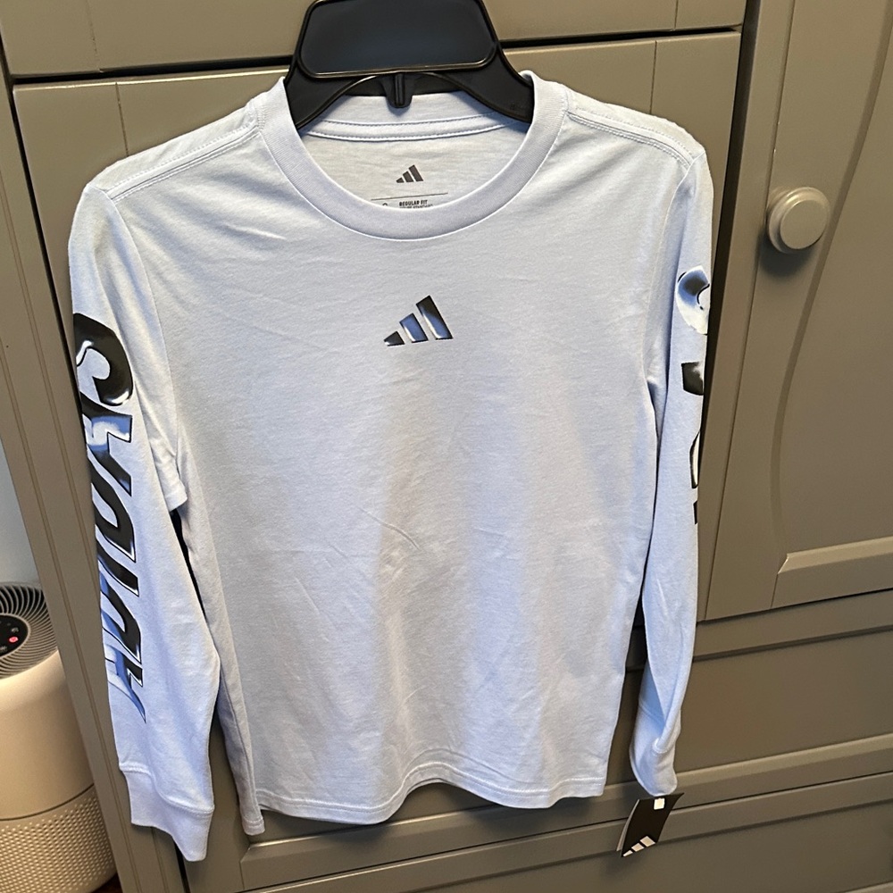 Adidas Kid’s Sky Blue Long Sleeve Tee